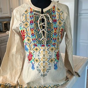 New YZXDORWJ Embroidered Blouse